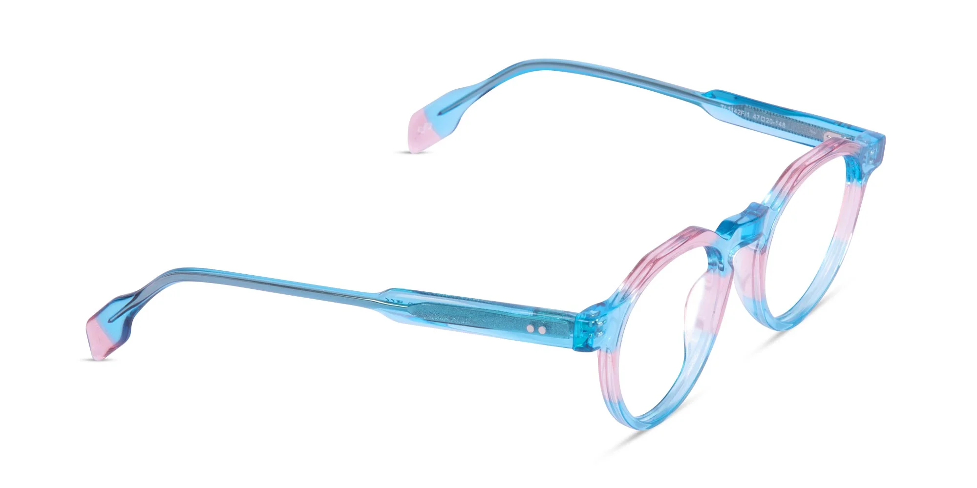 Crystal Blue & Crystal Pink Geometric Glasses-1