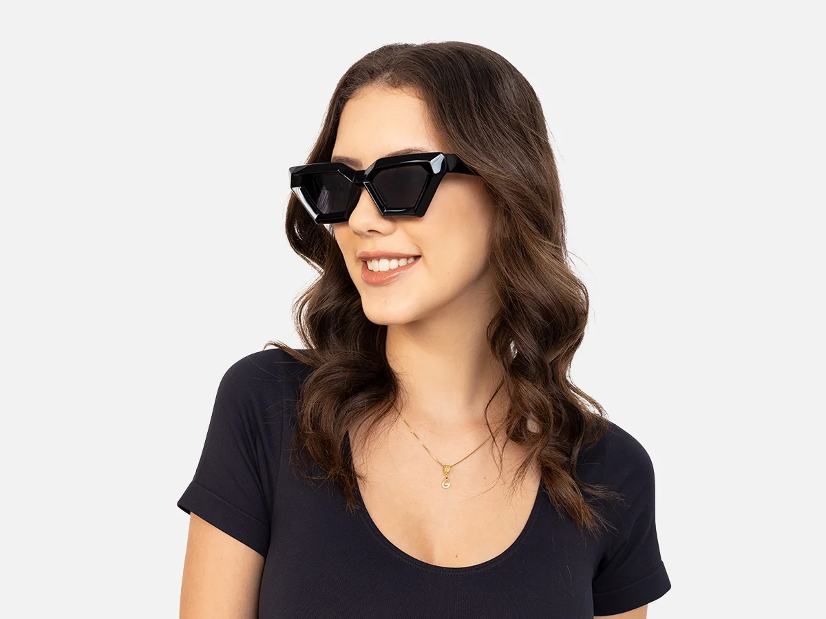 Black Cat Eye Sunglasses-1