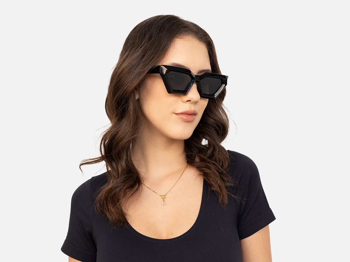 Black Cat Eye Sunglasses-1