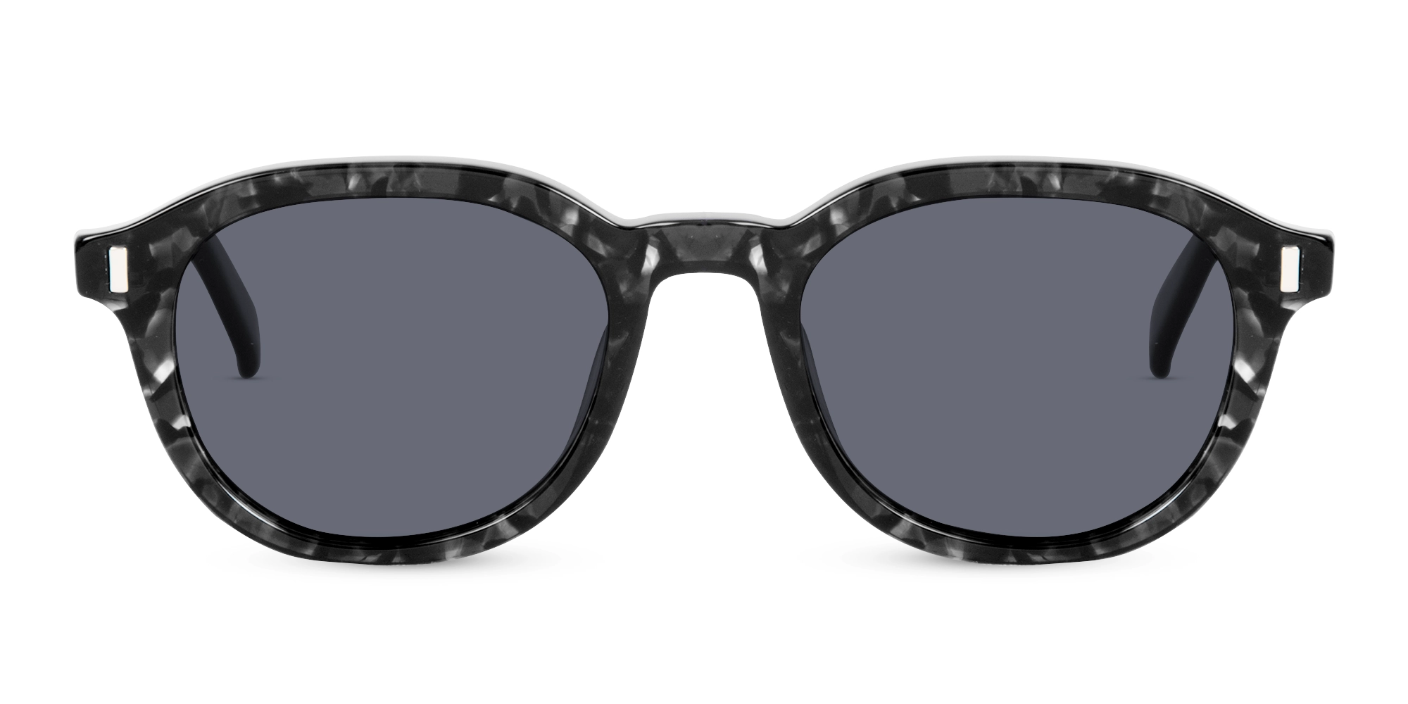 Black Marble Round Sunglasses-1