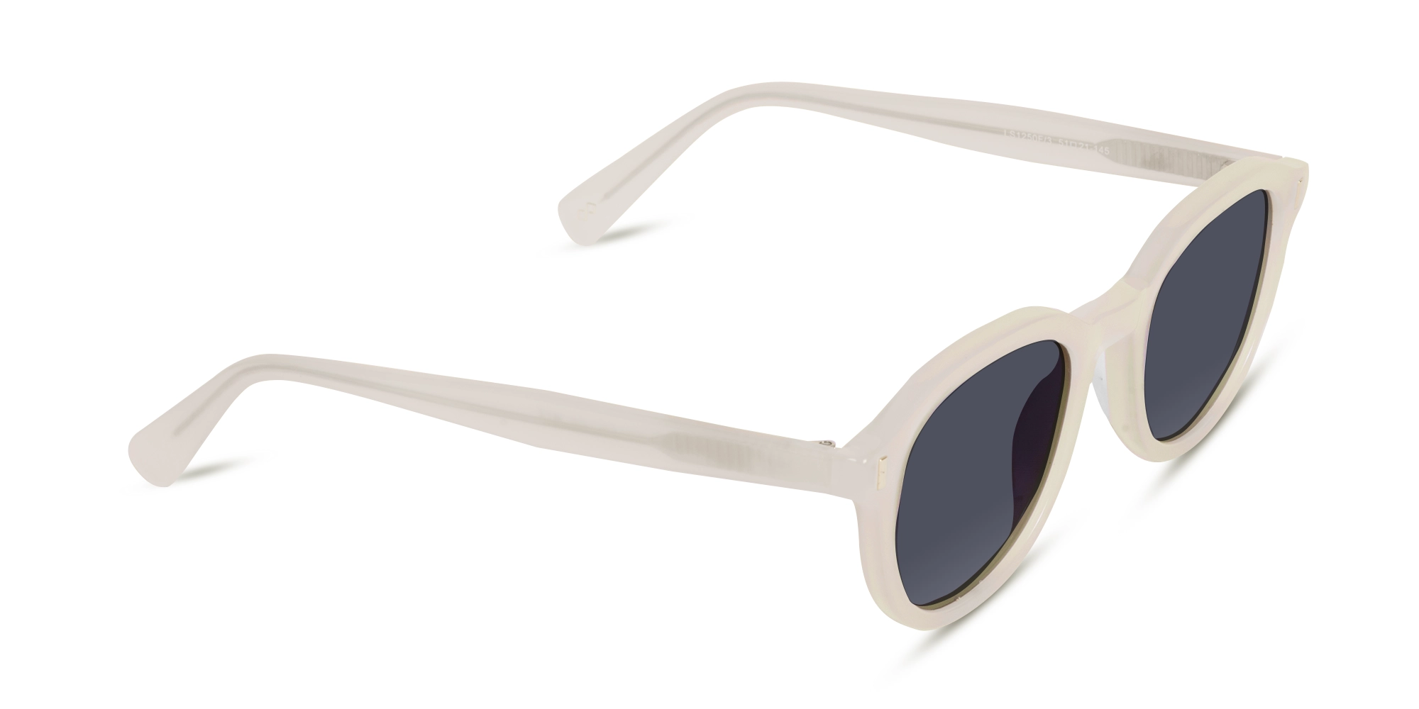 Pearl White Round Sunglasses-1