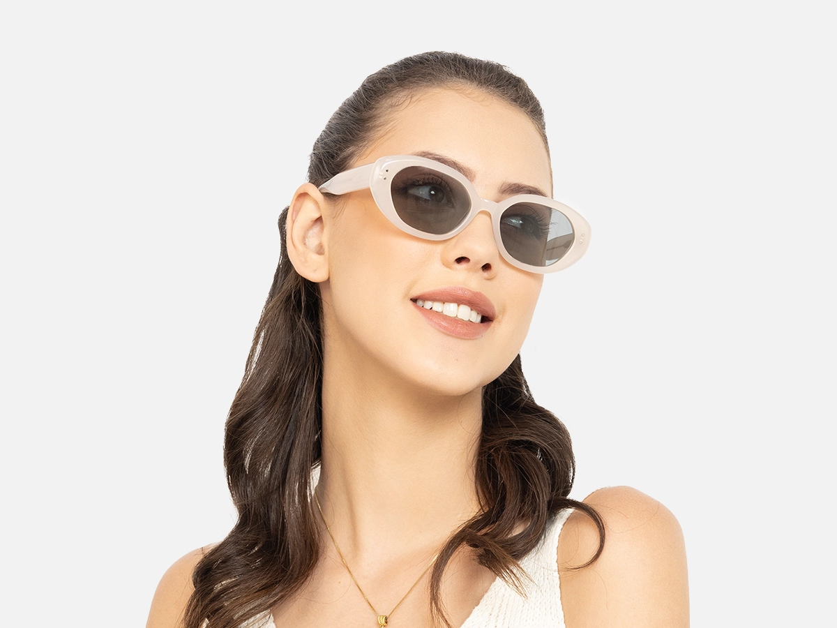 Peach Oval Sunglasses-1