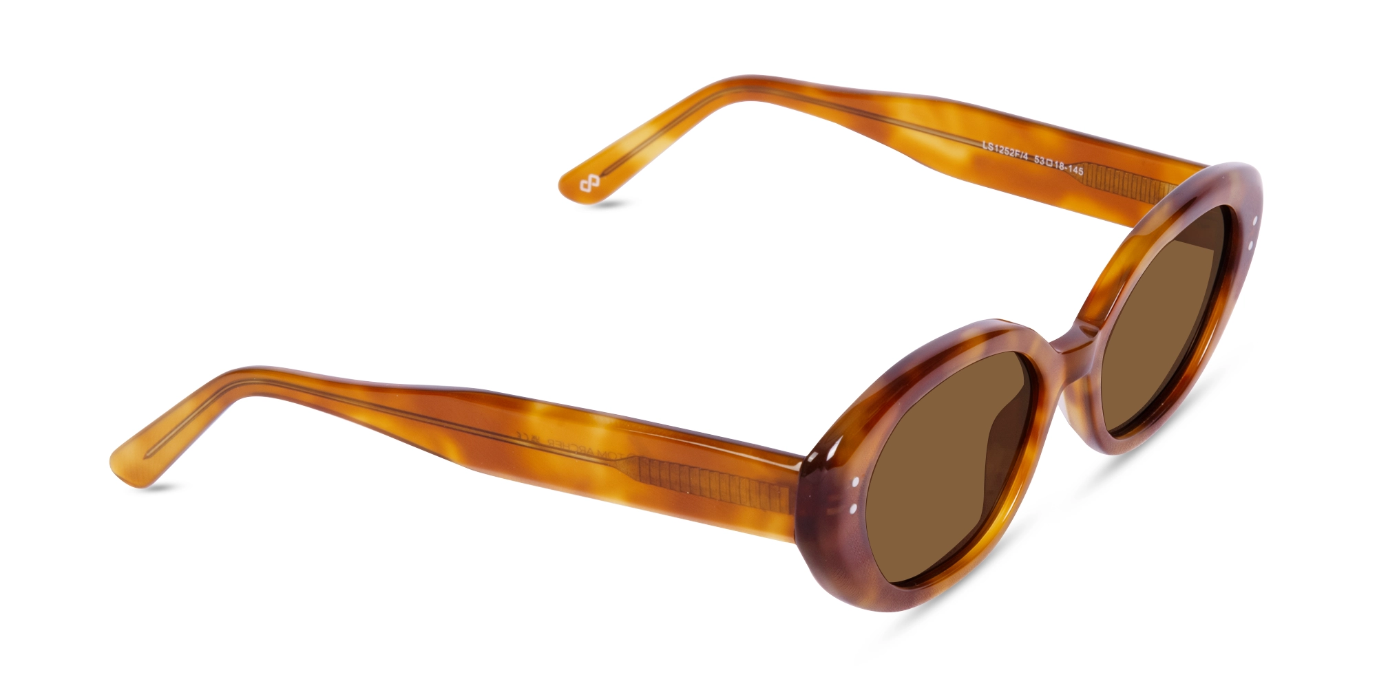 Brown Oval Sunglasses-1