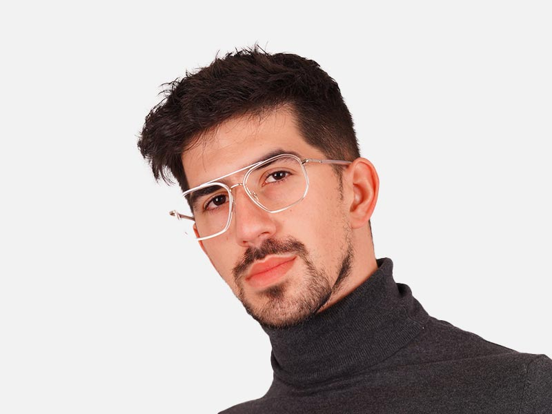 Double Bridge Glasses Frame-1