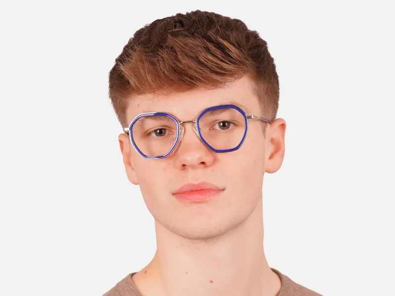 Blue Hexagon Glasses-2