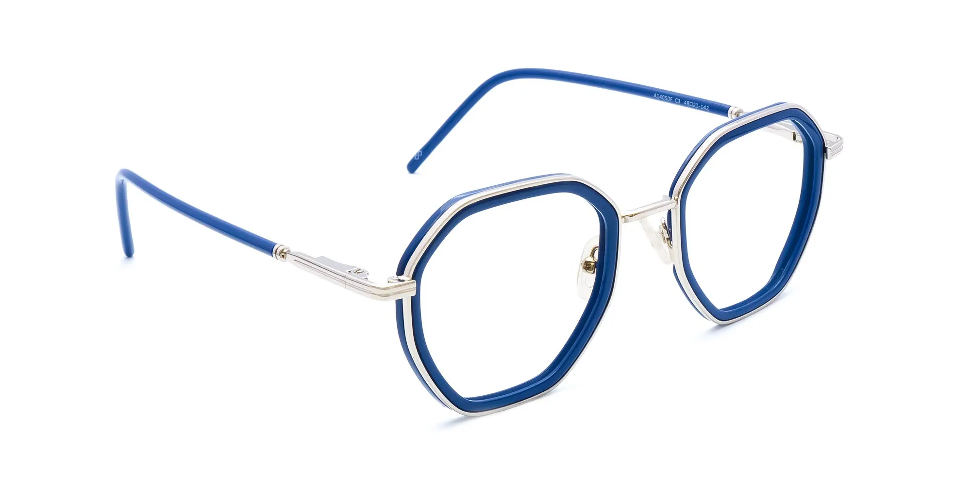 Blue Hexagon Glasses-2