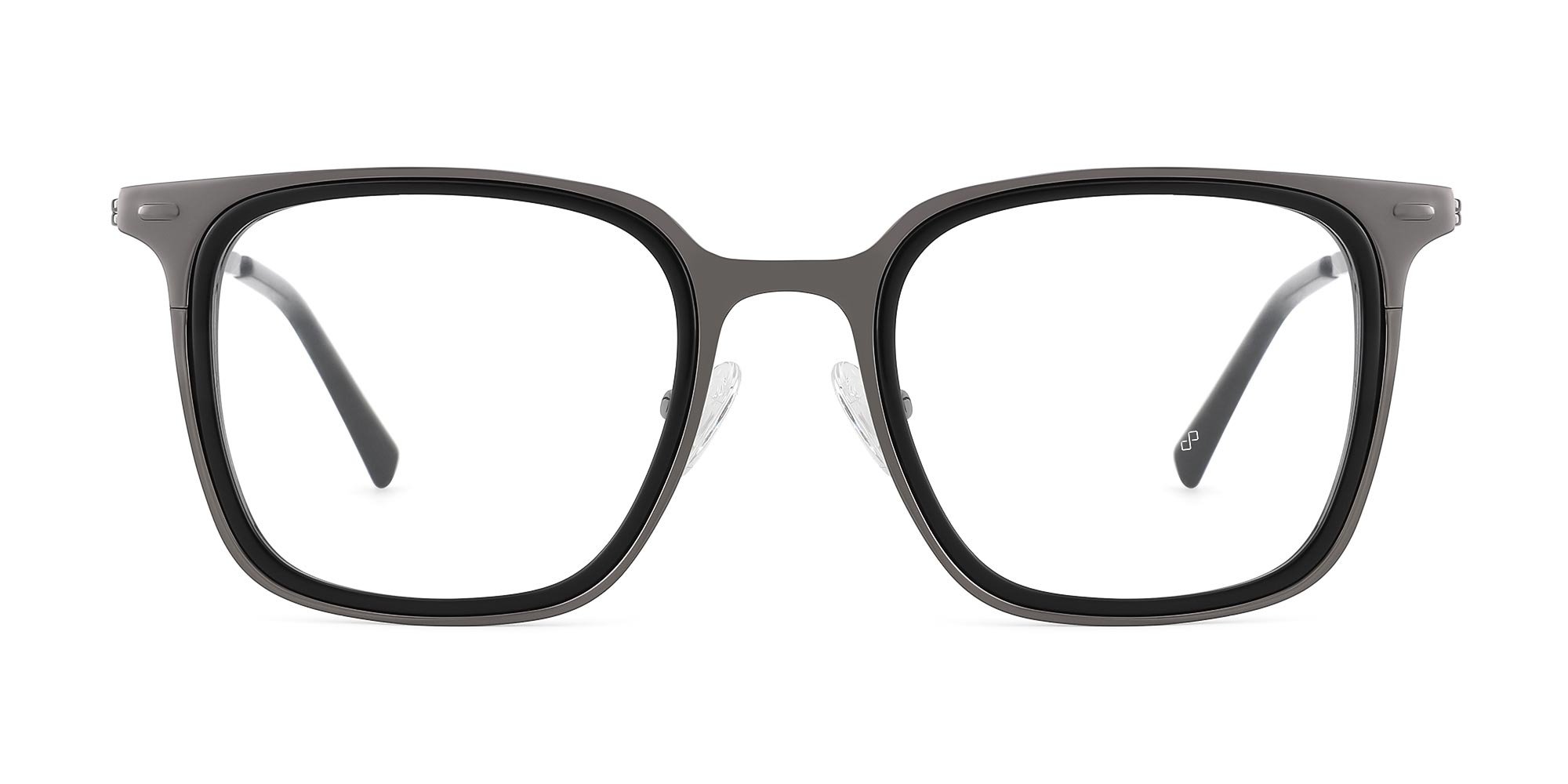 All Black Square Glasses-1