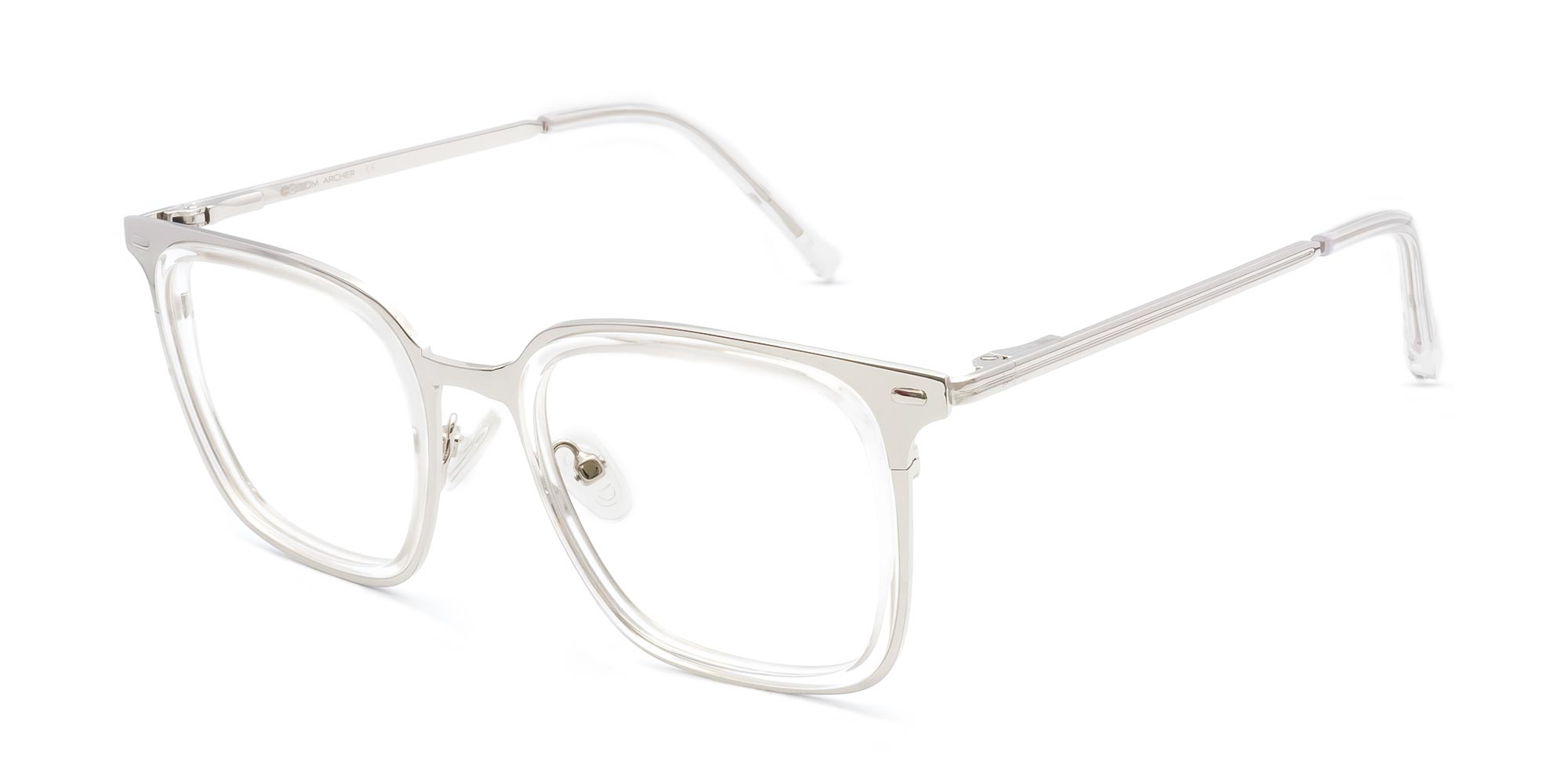 Clear Square Prescription Glasses-1