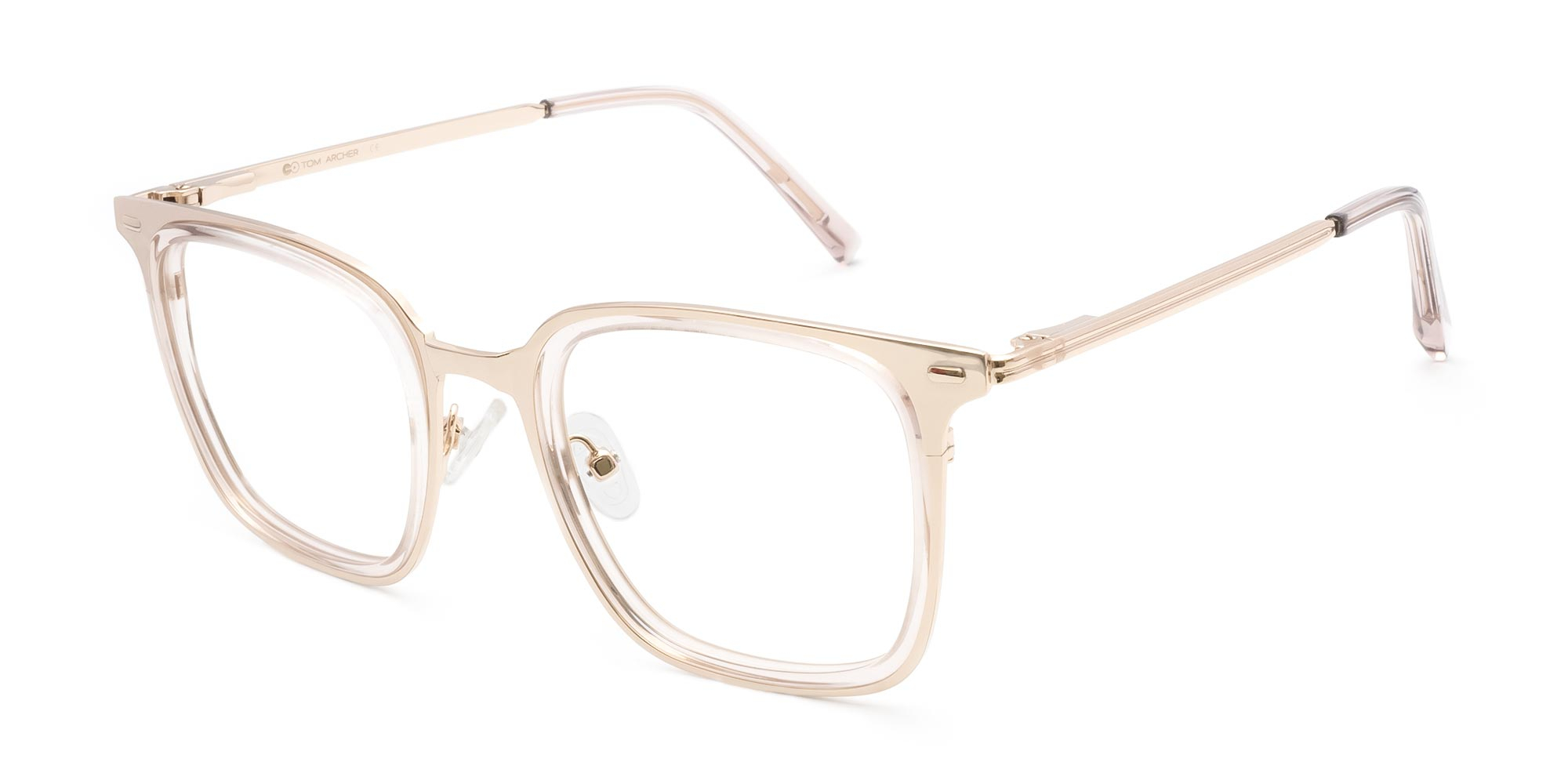 Gold Metal Frame Glasses-1