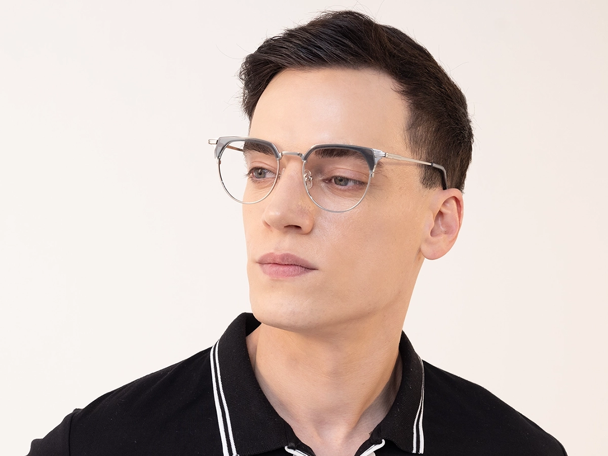 Silver Browline Glasses. 1