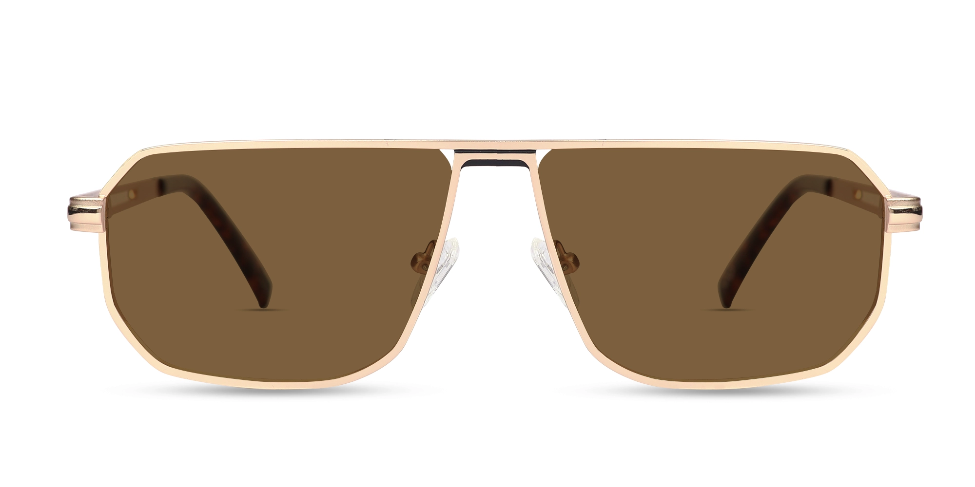 Matte Champagne Gold Pilot Sunglasses-1
