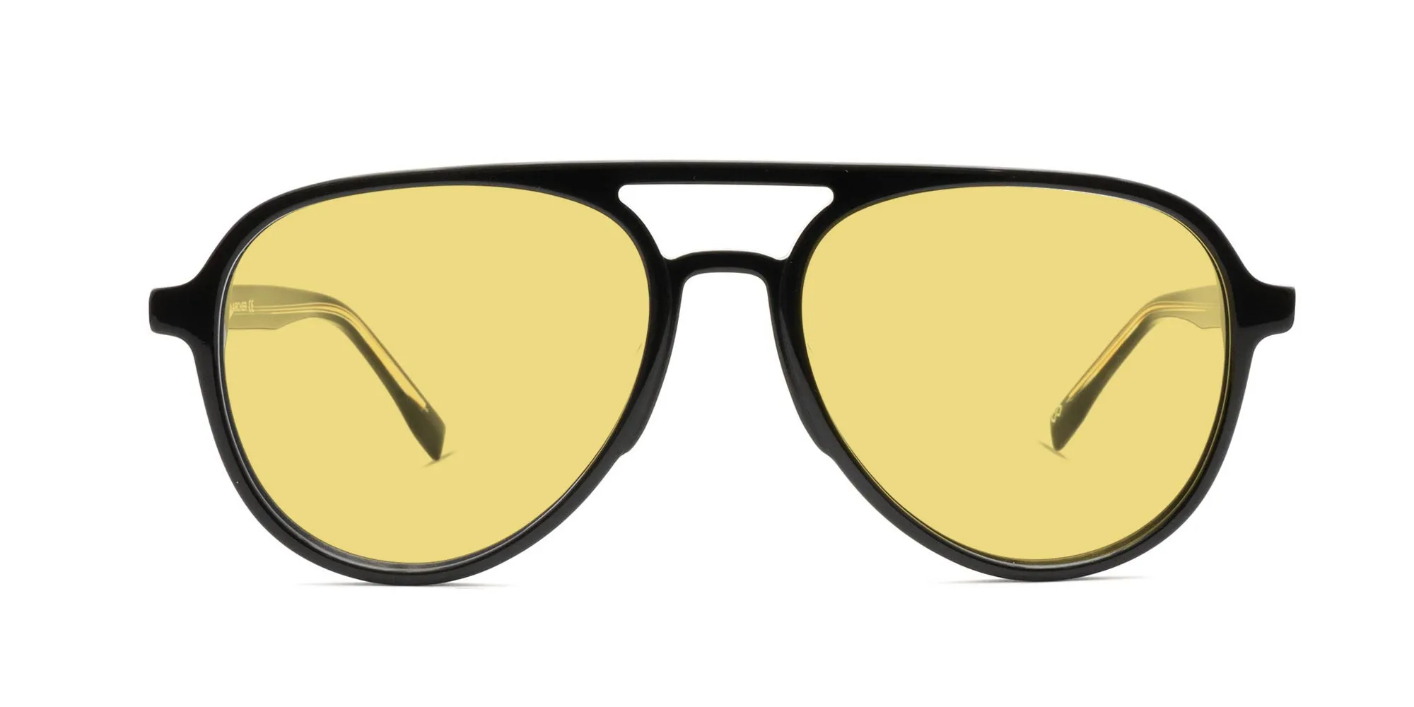 Pilot Sunglasses With Yellow Tint-2