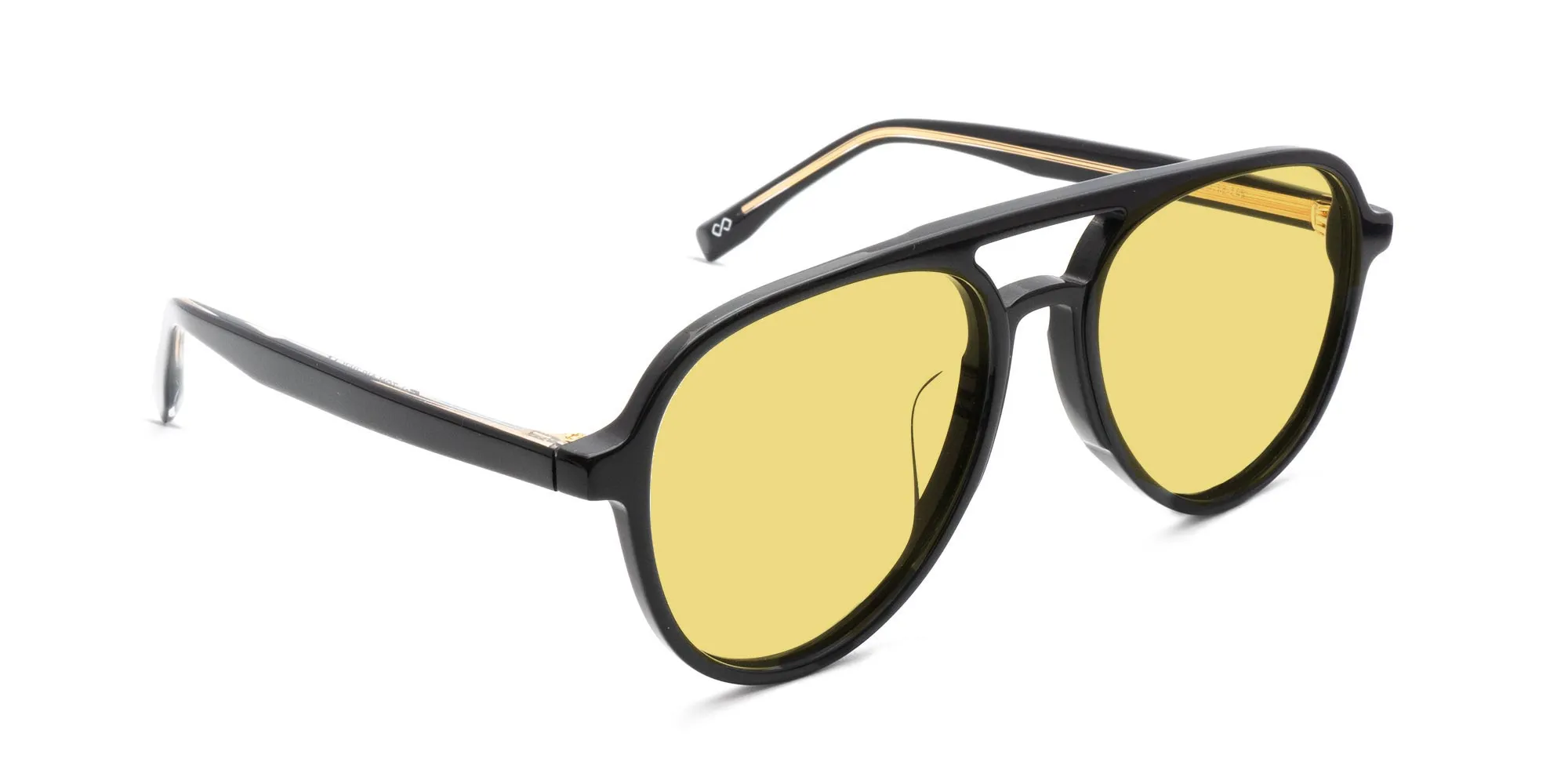 Pilot Sunglasses With Yellow Tint-2