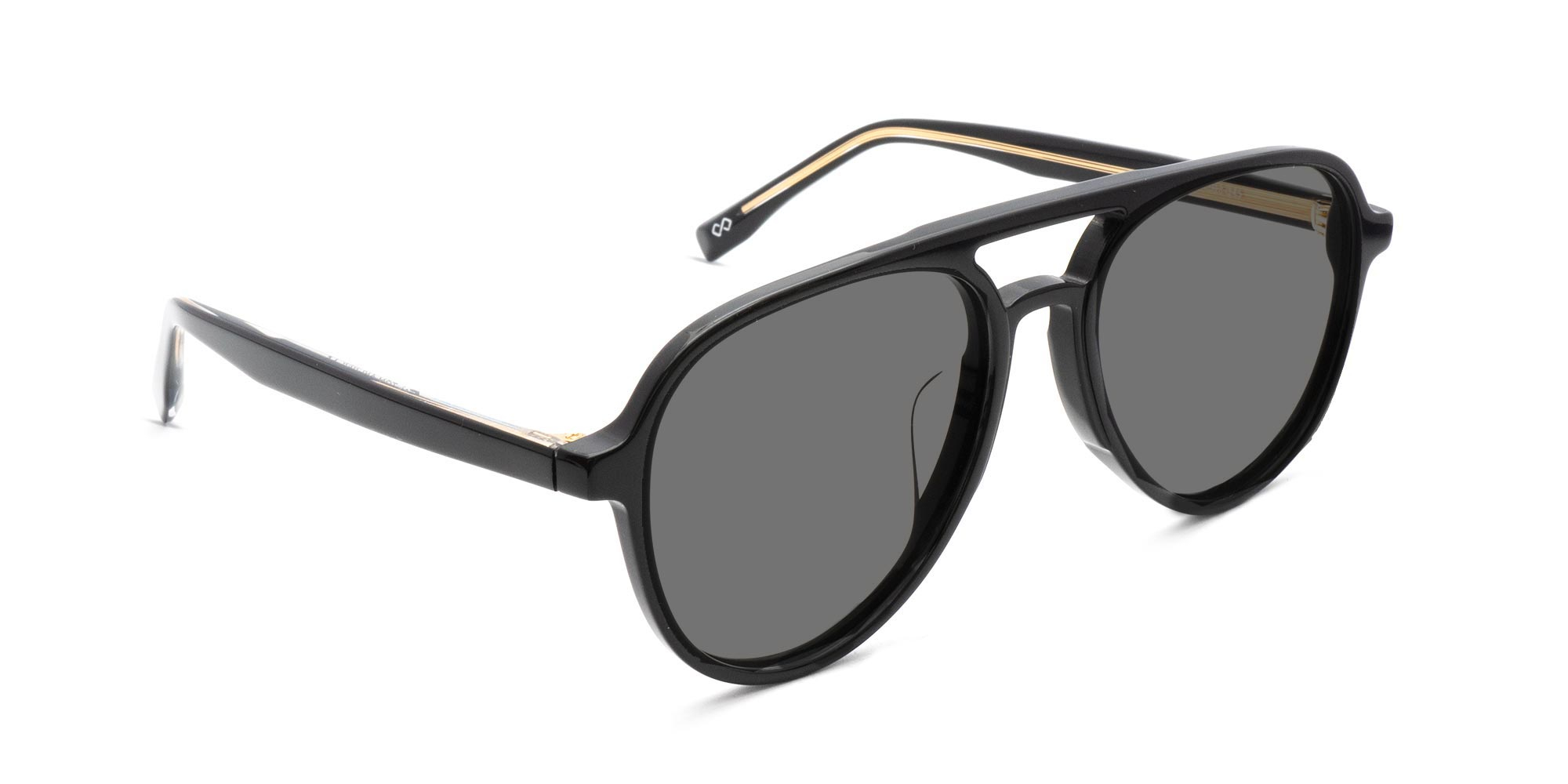 Black Aviator Tinted Sunglasses-1