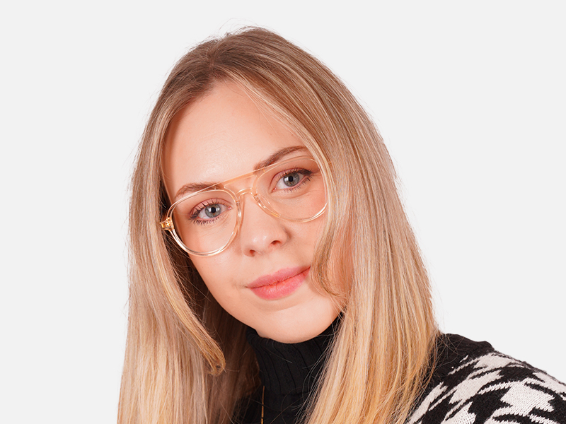 Orange Frame Aviator Glasses-1