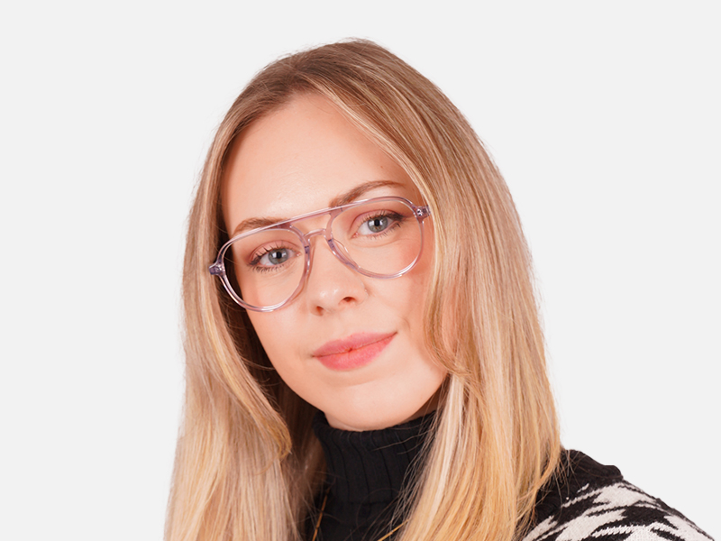 Clear Frame Double Bridge Glasses-1
