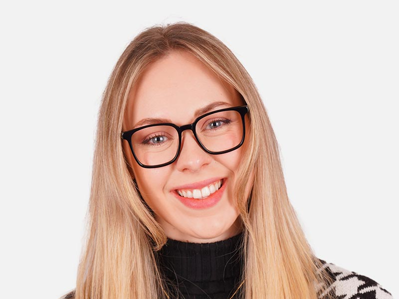 Black Square Full Rim Glasses-1