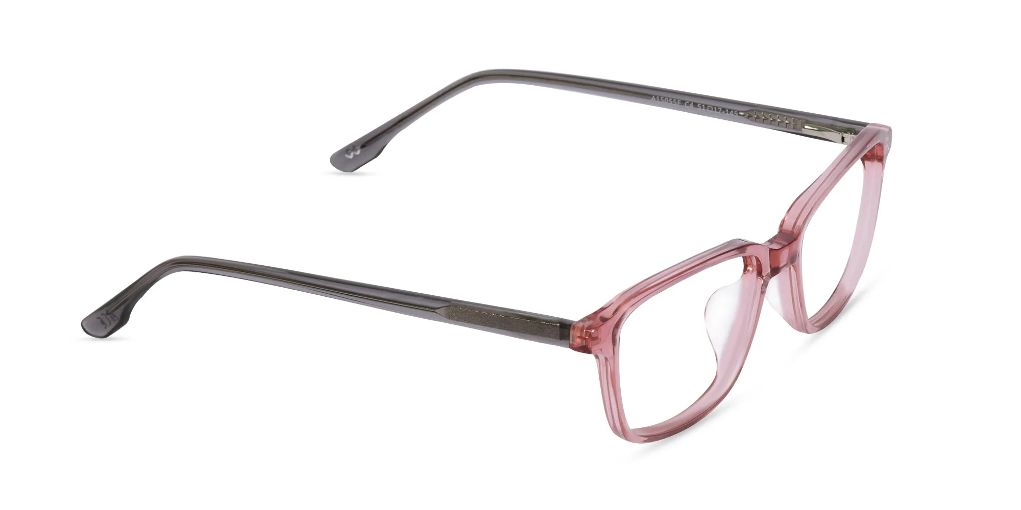 Rose Pink Rectangle Glasses-1