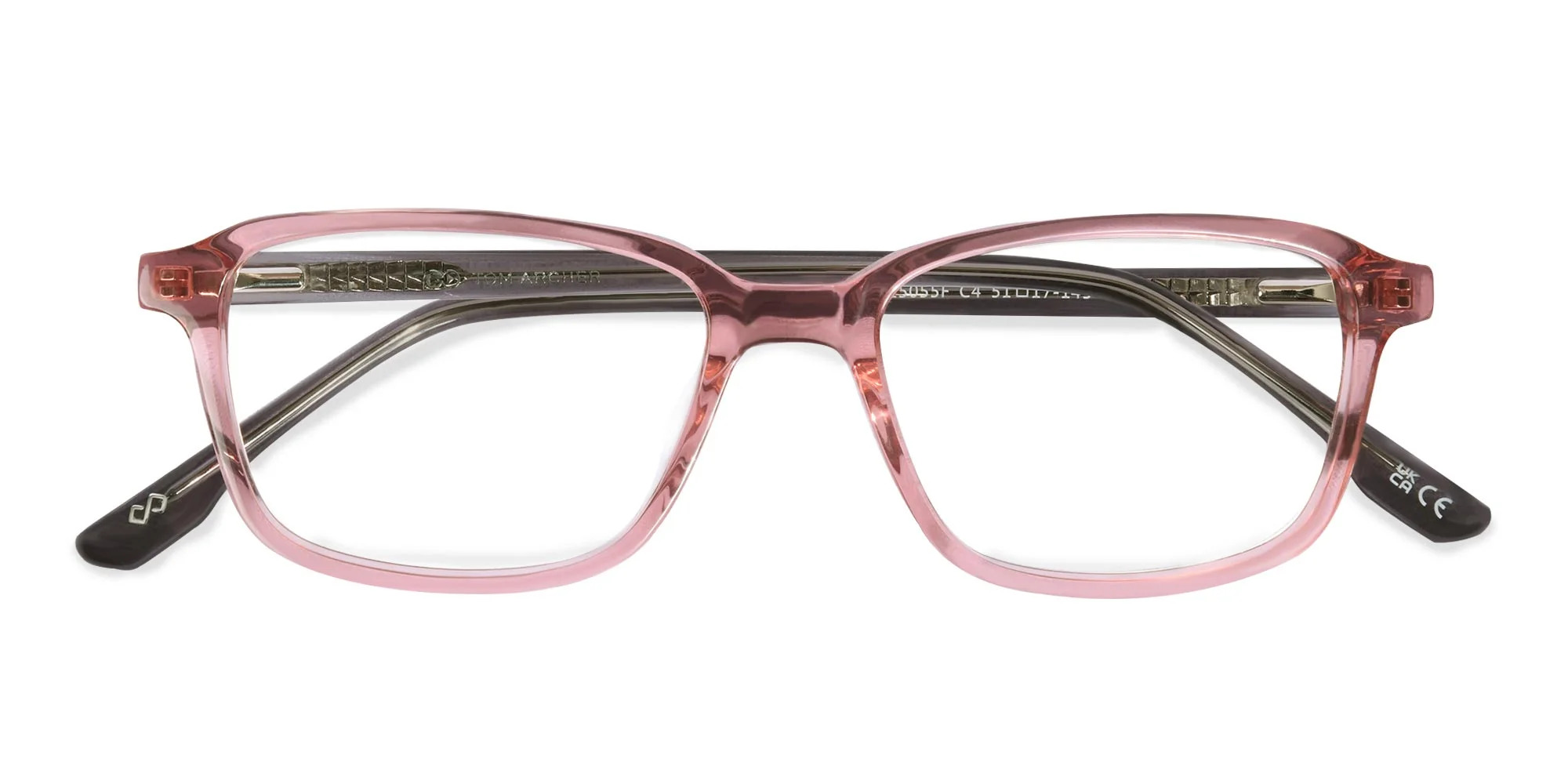 Rose Pink Rectangle Glasses-1