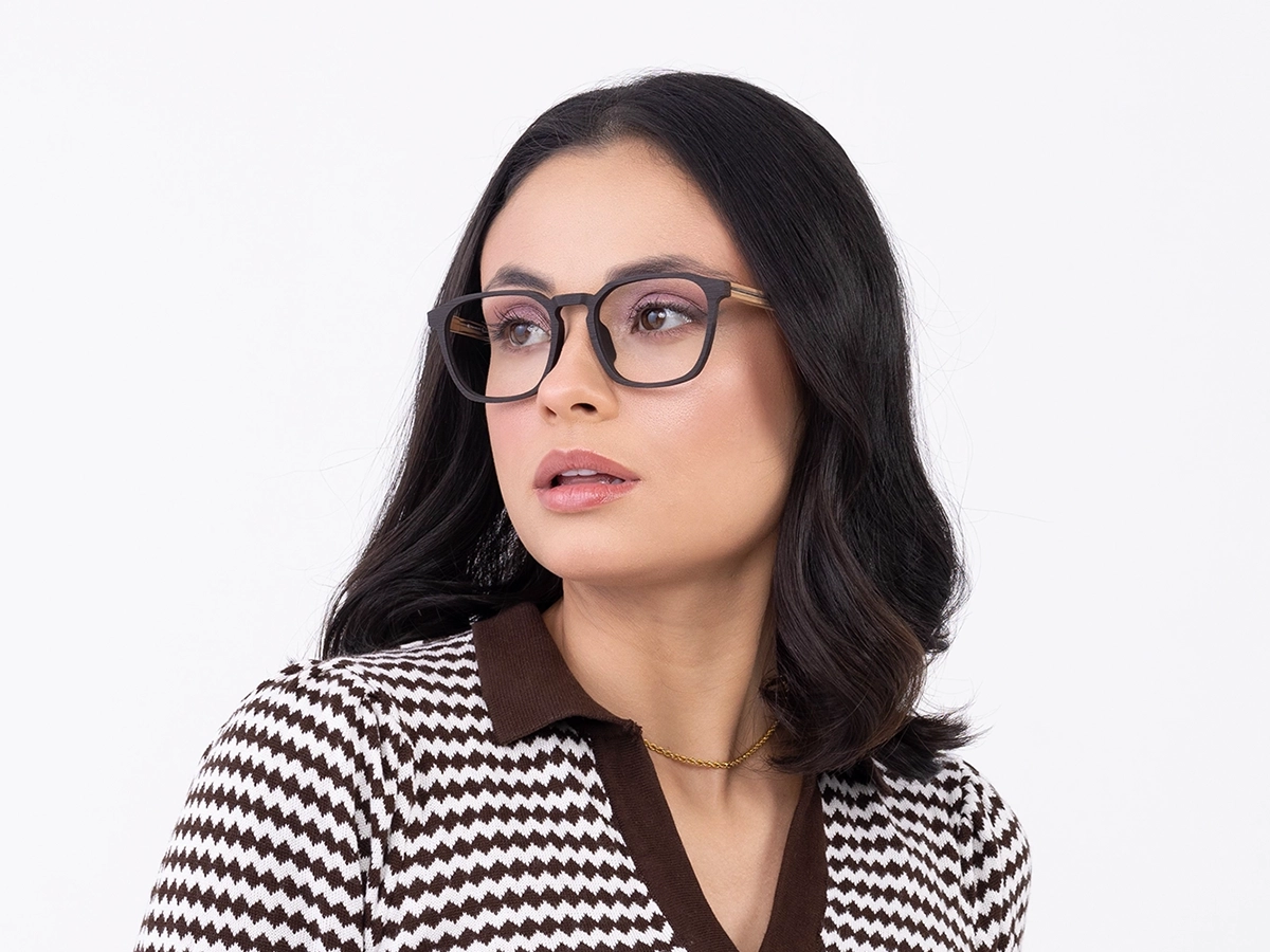 Wenge Teak Wooden Frame Eyeglasses 1