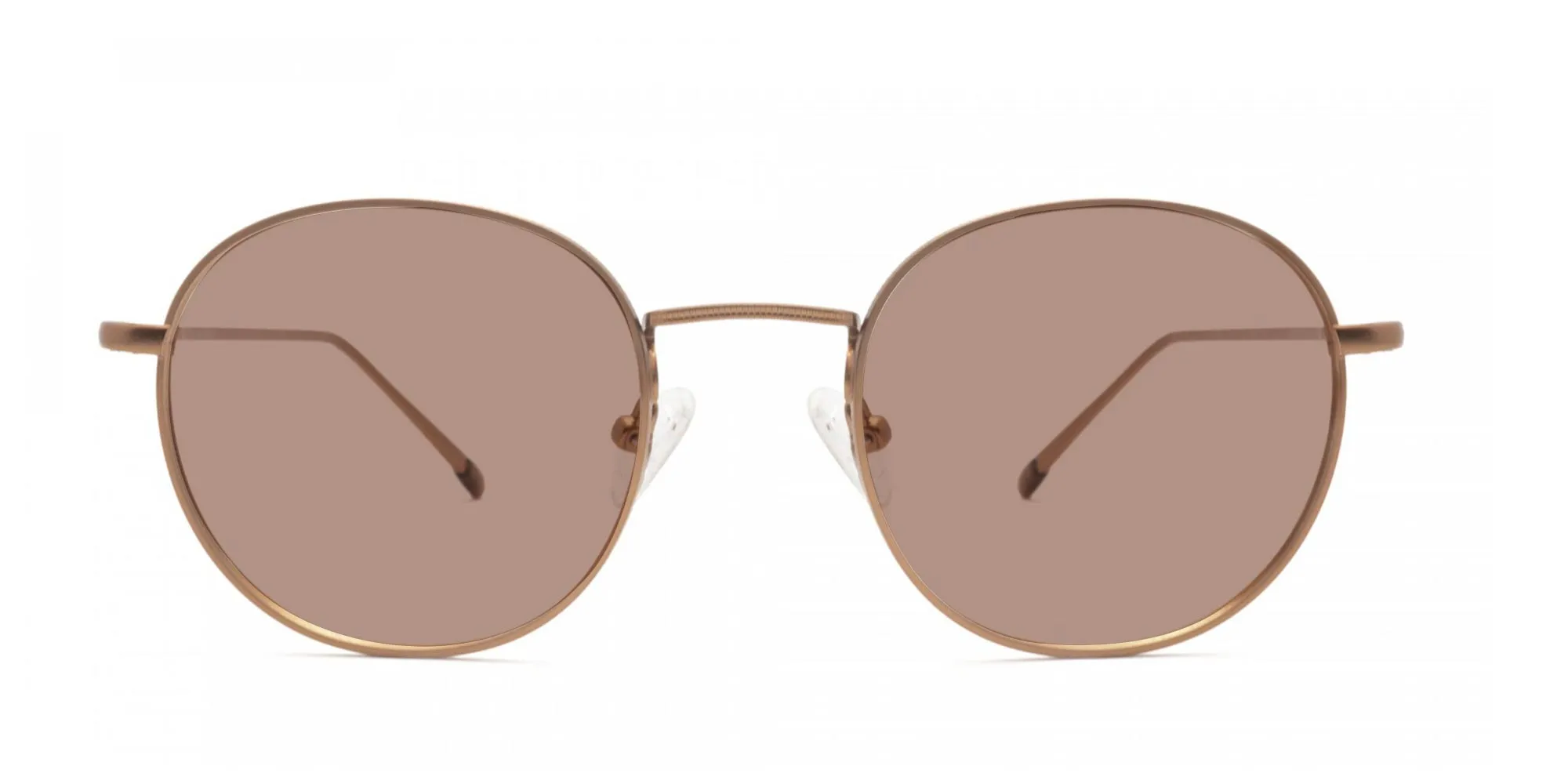 Round Brown Tinted Eyeglasses-2