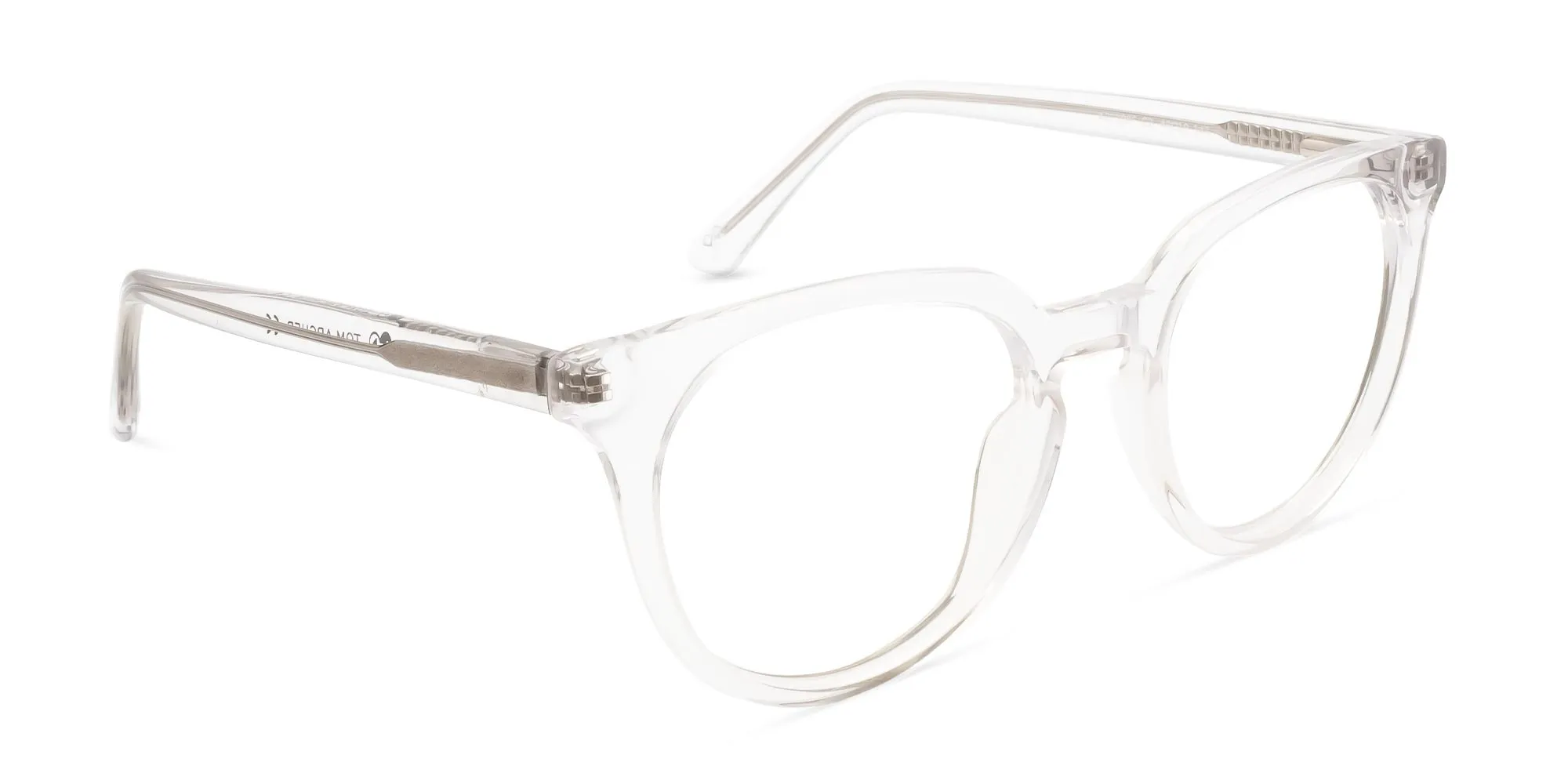 Transparent Frame Keyhole Glasses-2