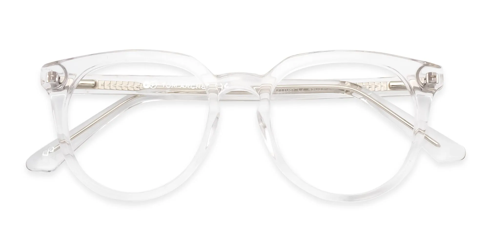 Transparent Frame Keyhole Glasses-2