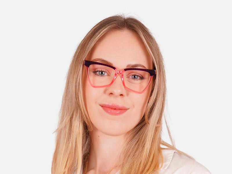 Two Tone Cat Eye Glasses-1