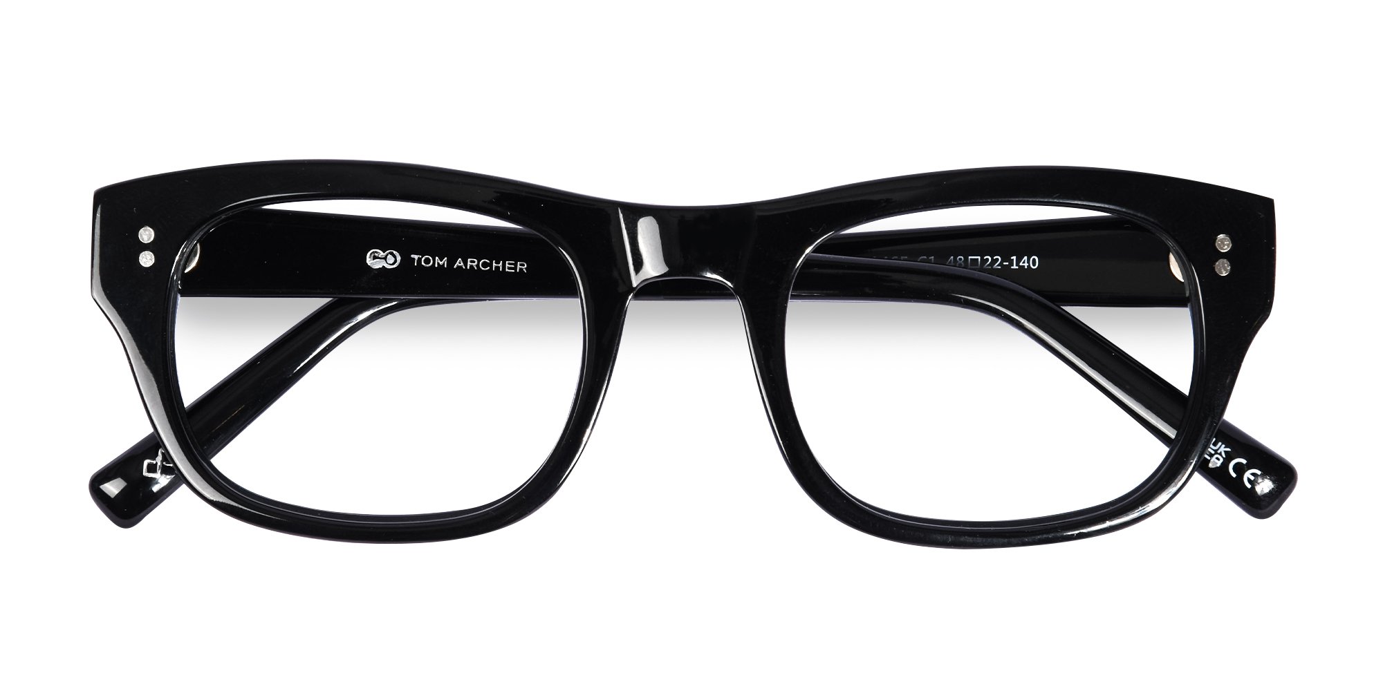 Black Rectangle Eyeglass Frames-1
