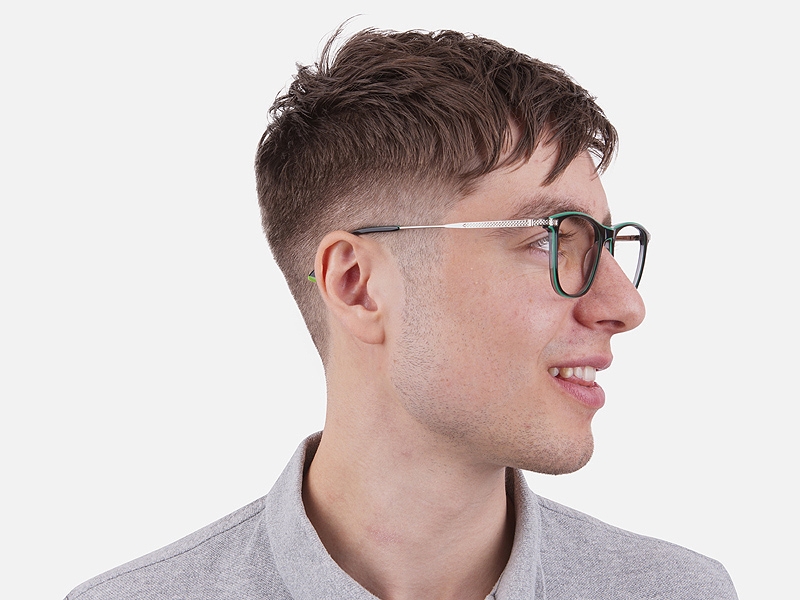 Geometric Black & Silver Frames