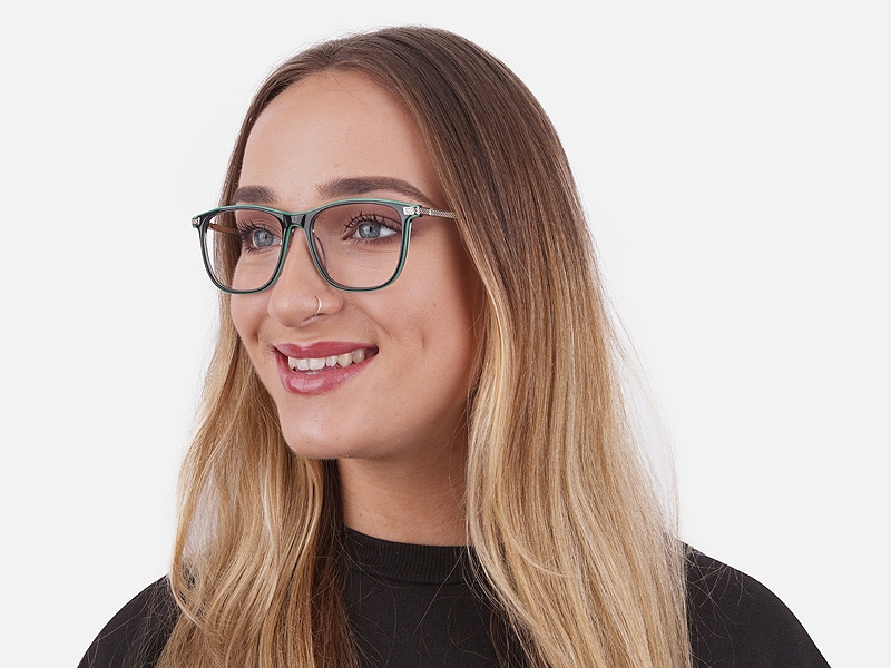 Geometric Black & Silver Frames