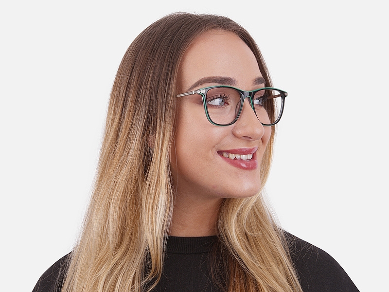 Geometric Black & Silver Frames