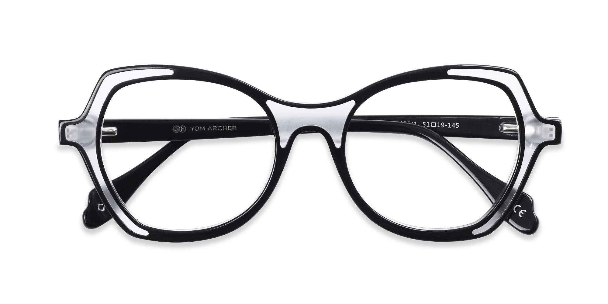 Black & Matte Grey Butterfly Glasses-1