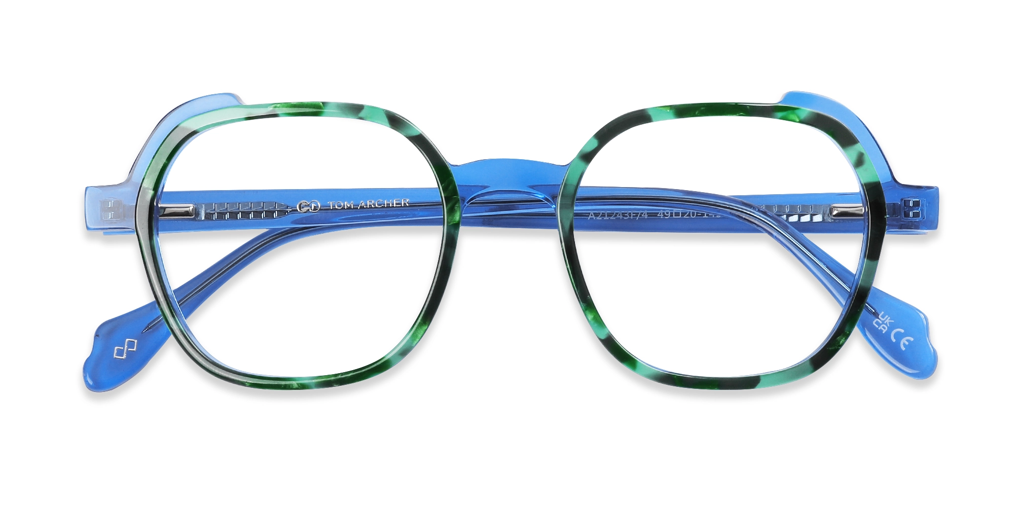 Marble & Blue Square Full Rim Glasses-1