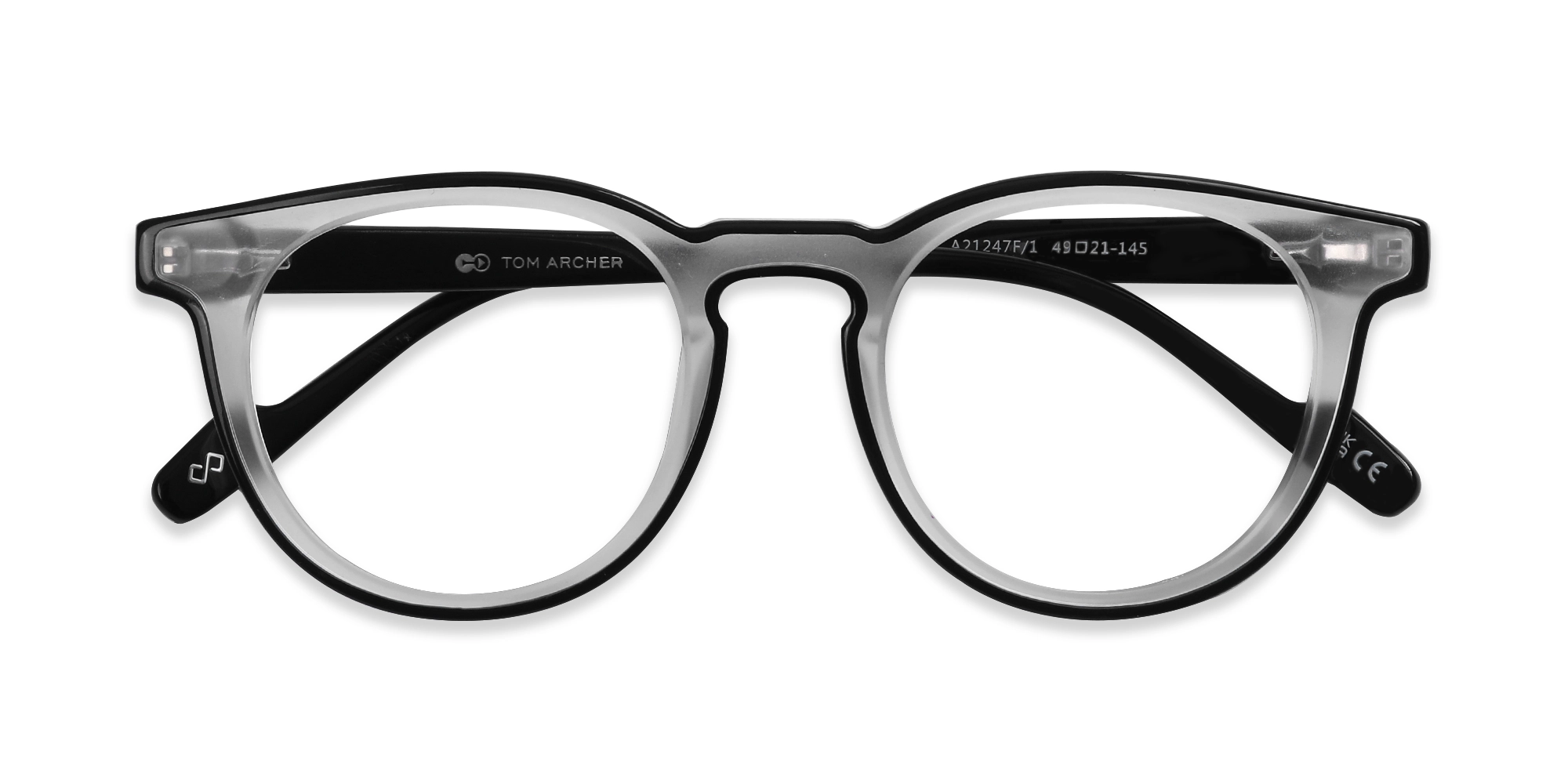 Black Round Clear Glasses-1