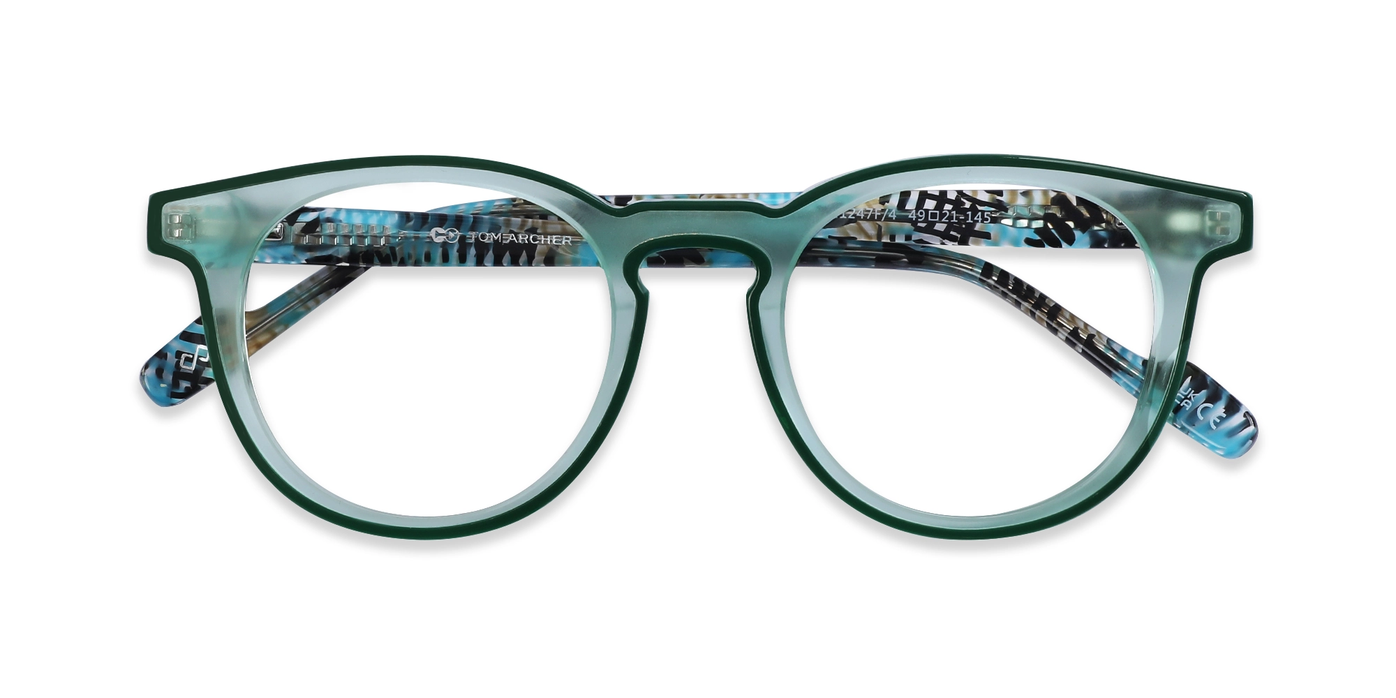 Matte Cruise Teal & Forest Green Glasses-1