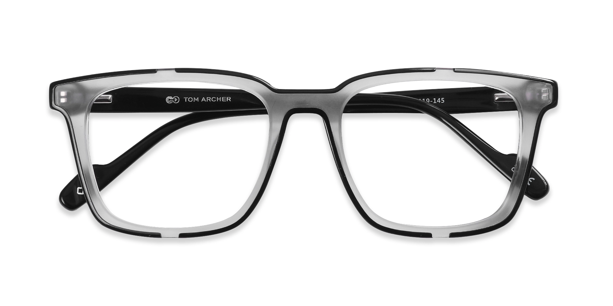 Grey & Black Acetate Reading Glasses-1