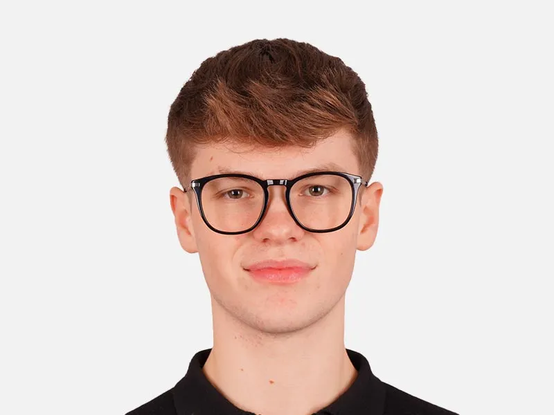 Black Square Keyhole Glasses-2