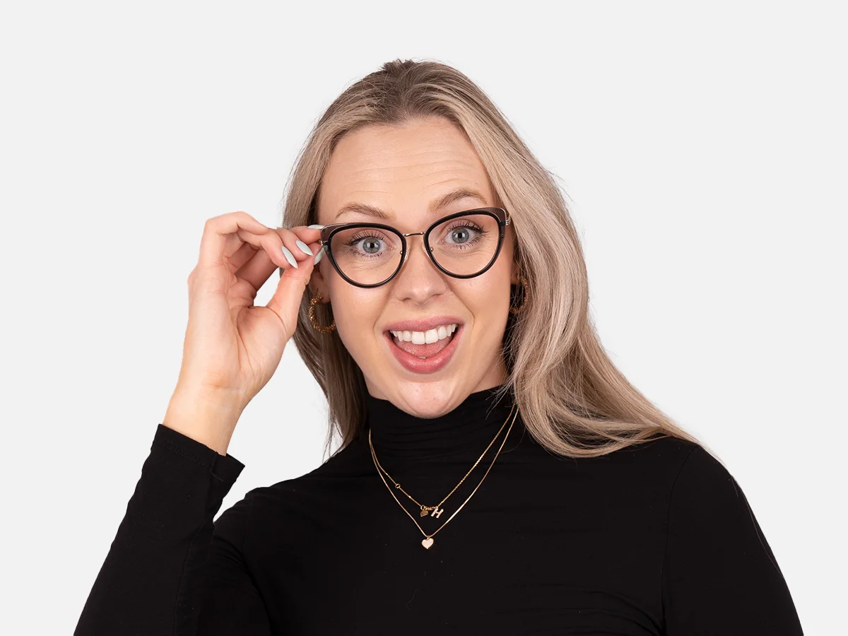 Crystal Grey Cat Eye Spectacle-1