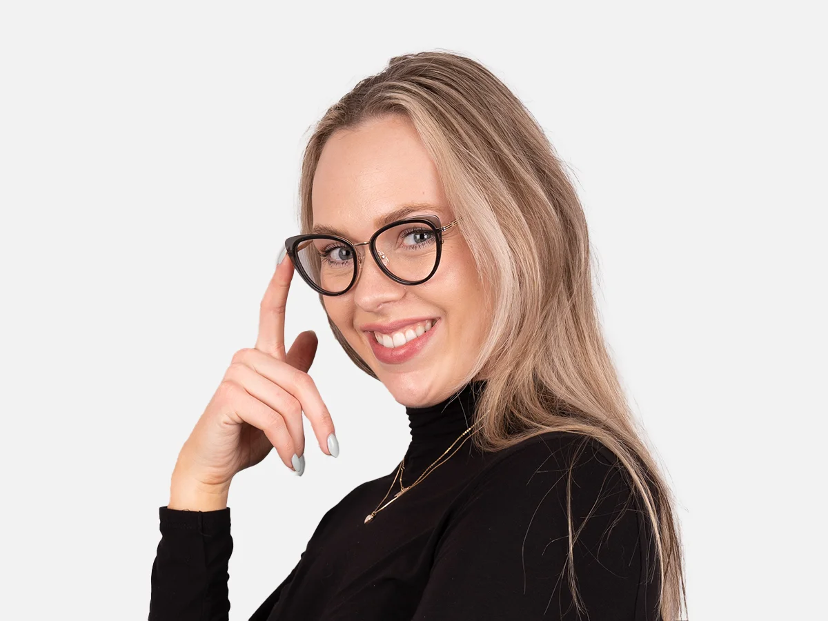 Crystal Grey Cat Eye Spectacle-1