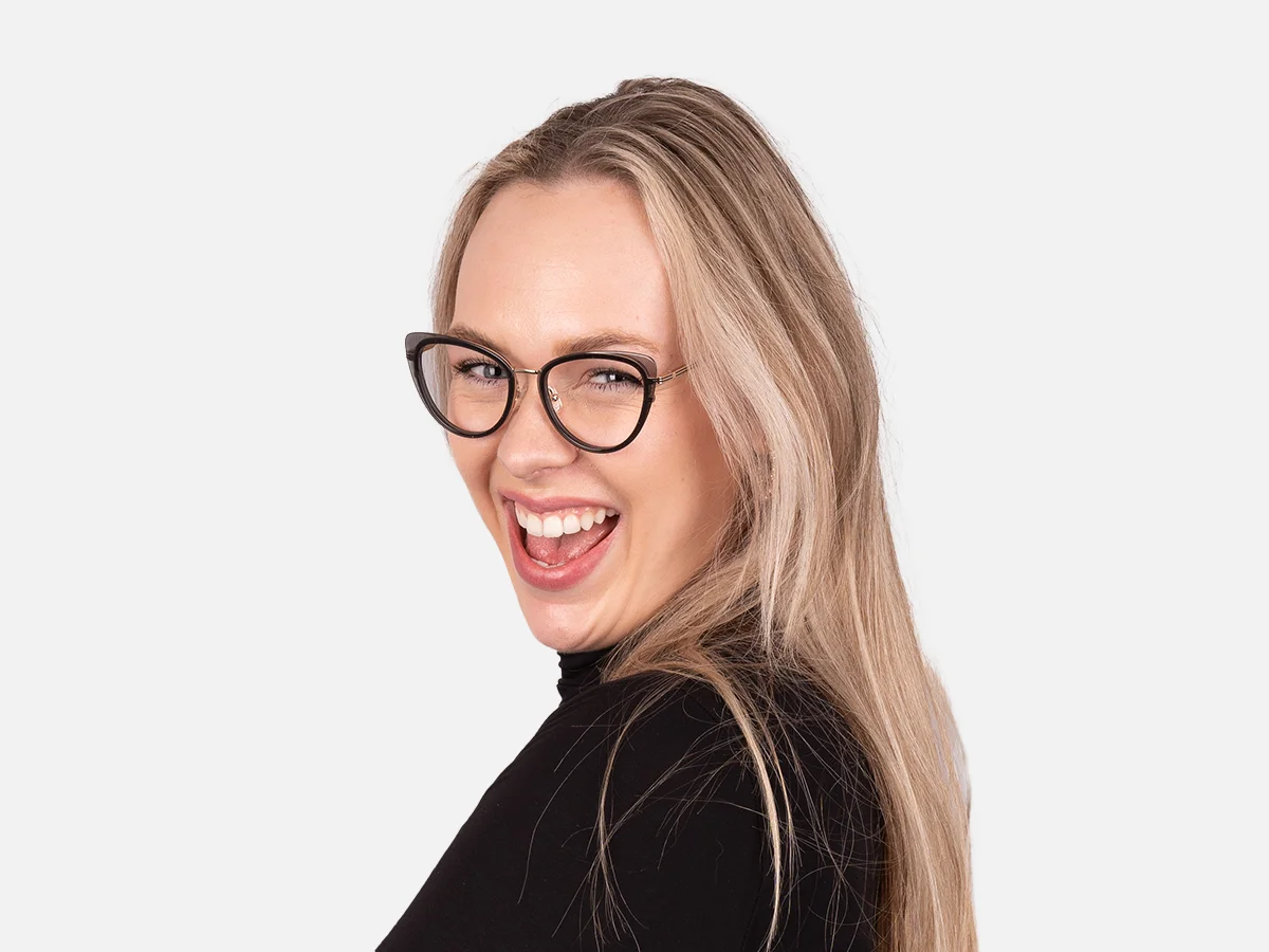 Crystal Grey Cat Eye Spectacle-1