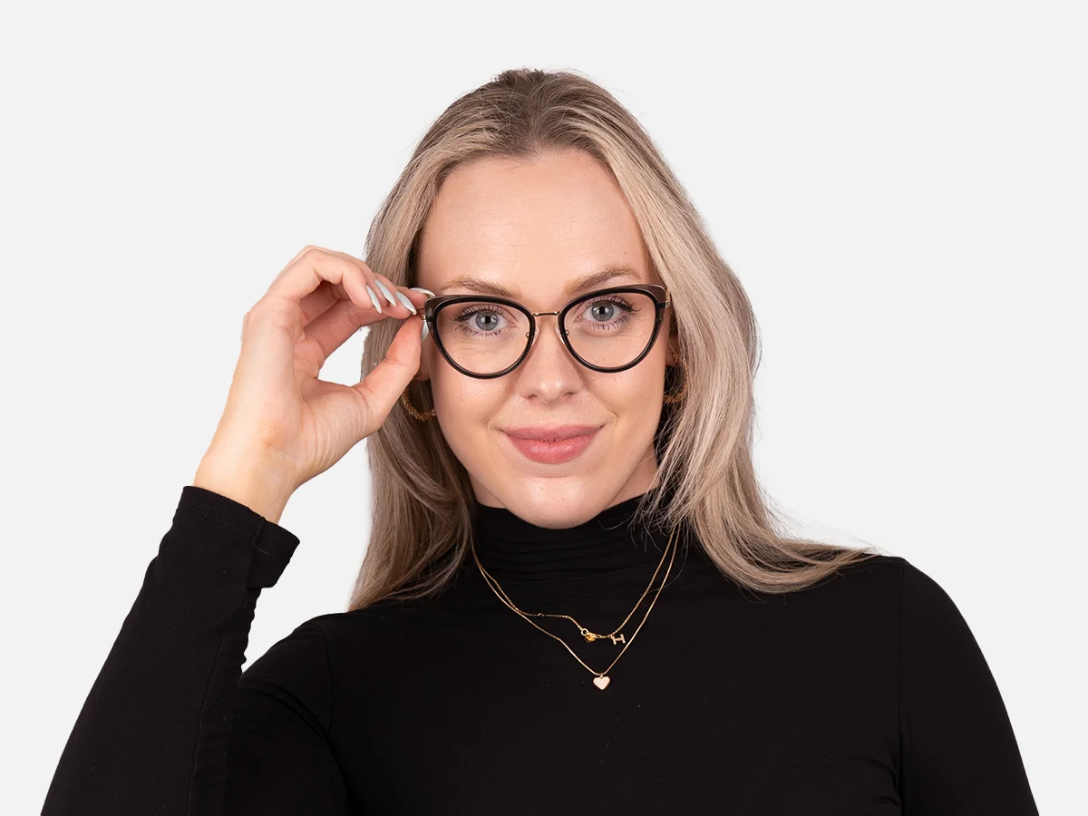 Crystal Grey Cat Eye Spectacle-1