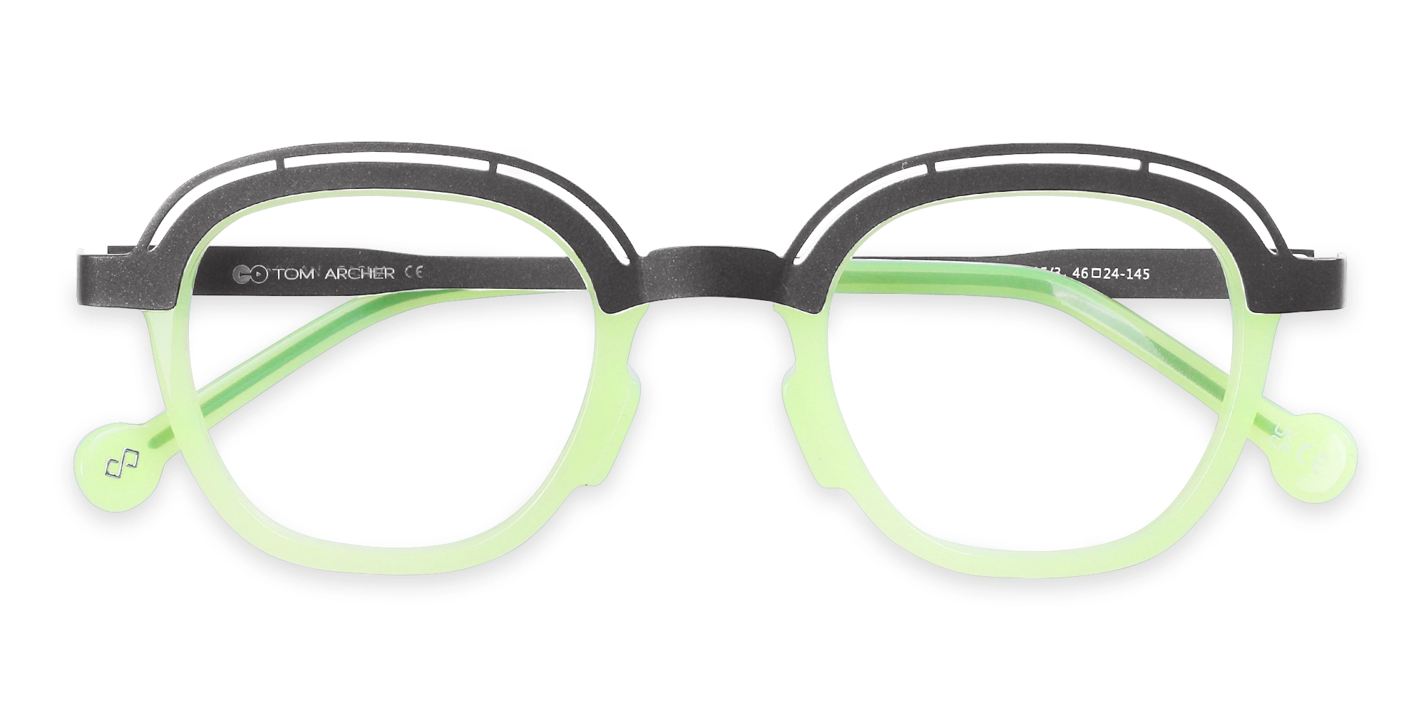 Mint Green & Gunmetal Square Glasses 1