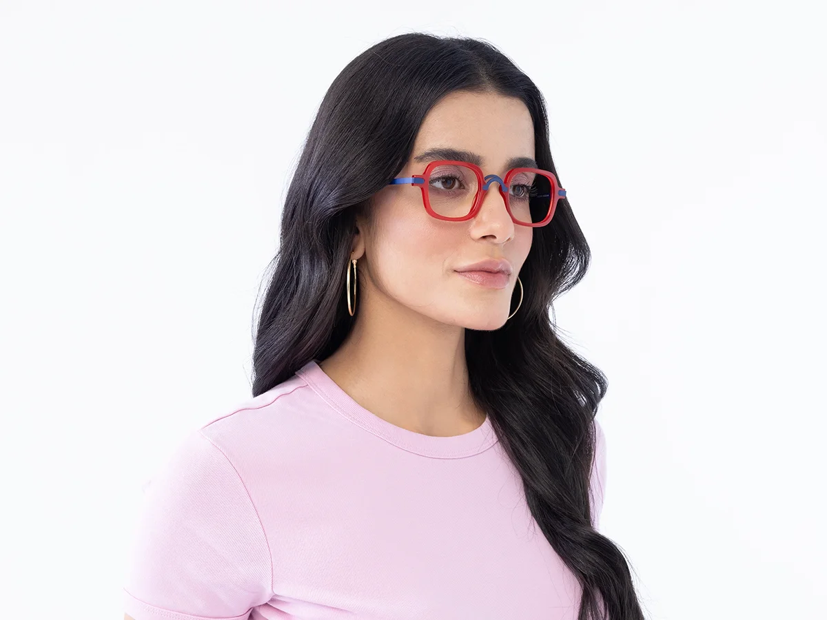 Red Square Eyeglasses 1