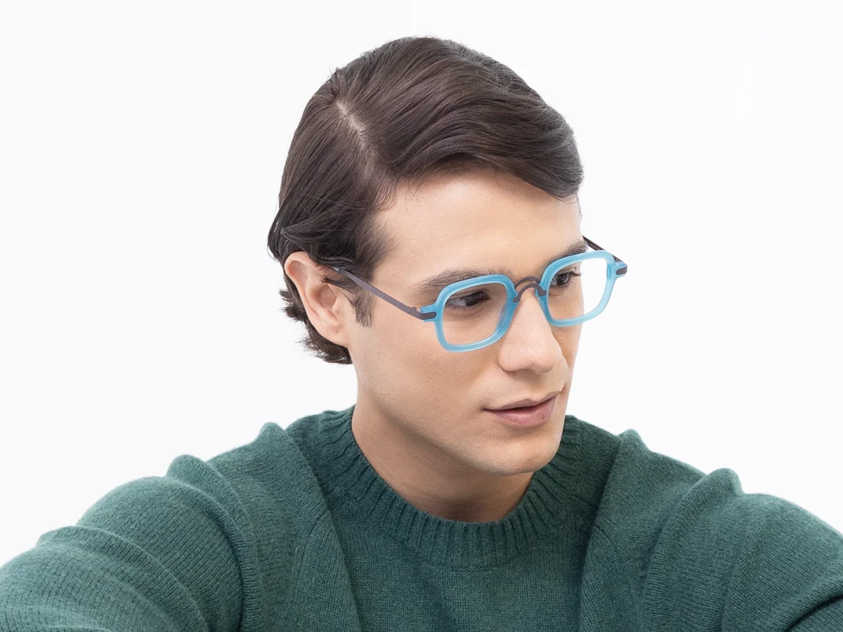 Blue Square Glasses Frame 1