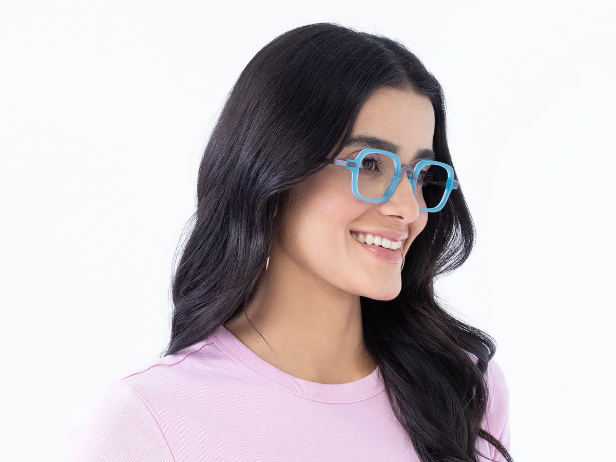 Blue Square Glasses Frame 1