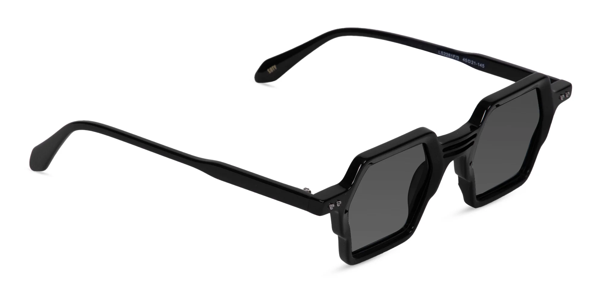 Black Hexagon Sunglasses-1