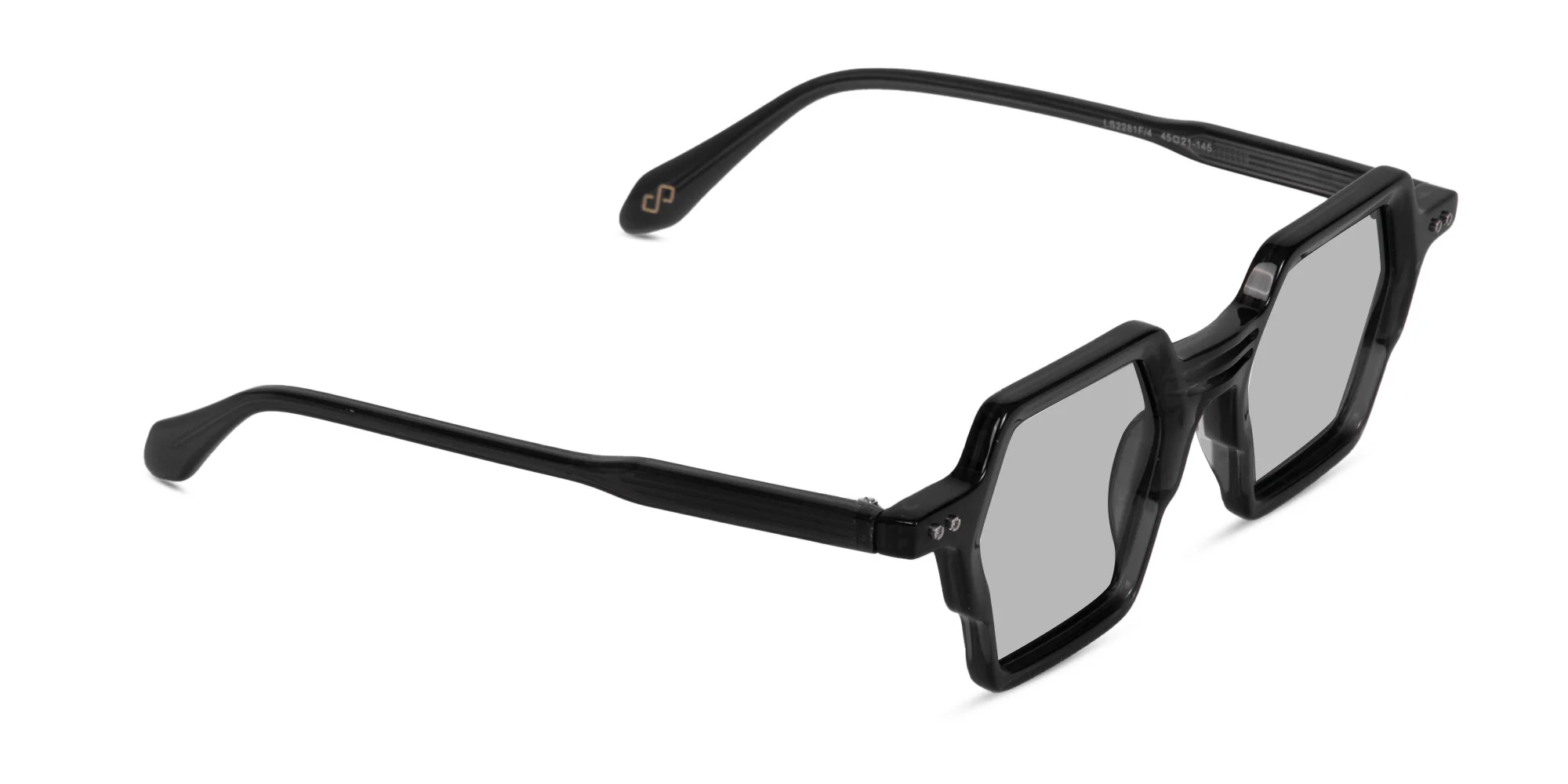 Hexagonal Black Sunglasses-1