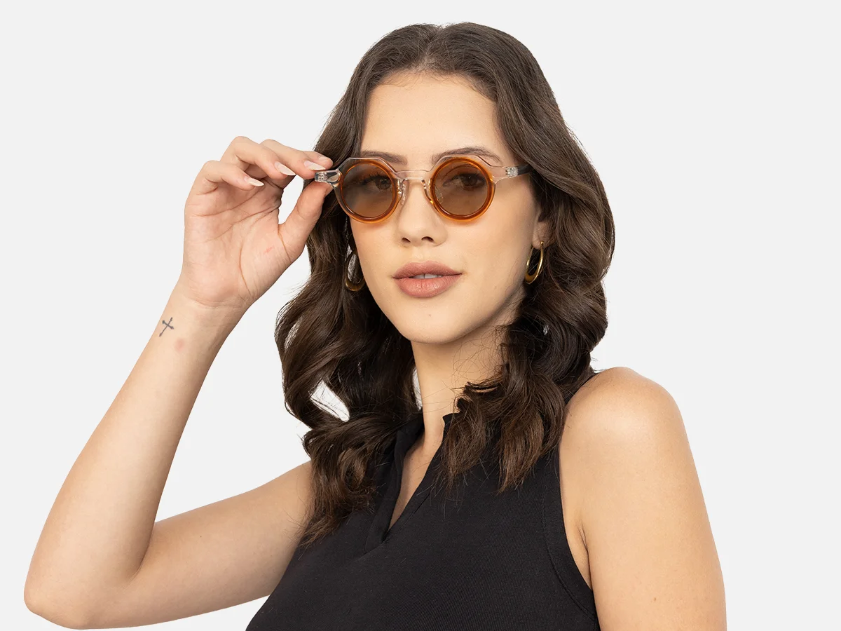 Clear Frame Designer Sunglasses-1
