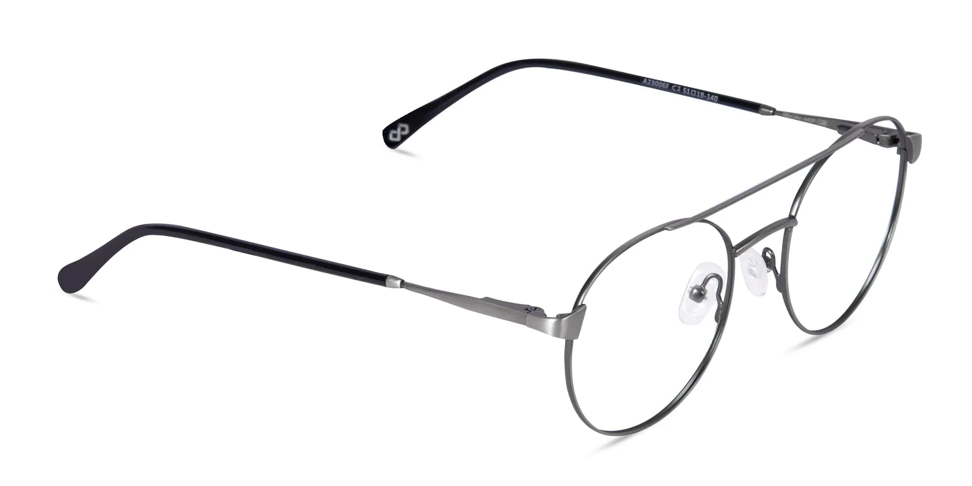 Gunmetal Black Frame Pilot Glasses-2